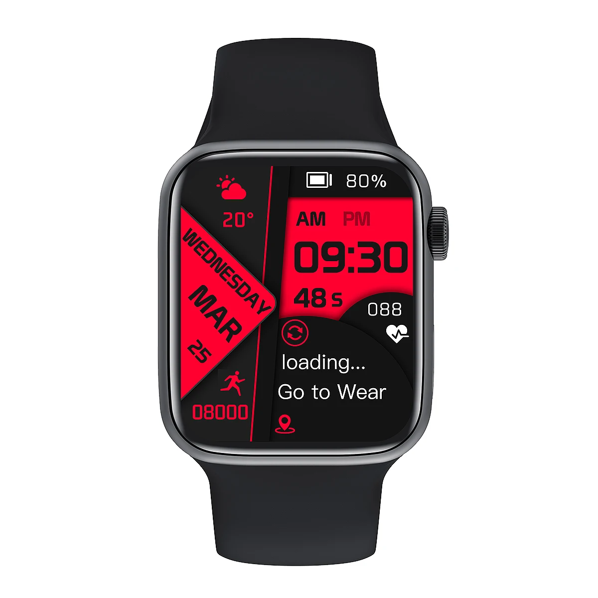 Alib aba ready to ship hot selling 1.69 inch Full Touch Screen Waterproof Wrist Men Women Smart Watch