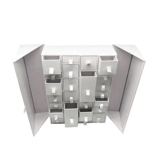 Premium Custom Printed Cardboard Paper Advent Calendar Beauty Cosmetic Boxes