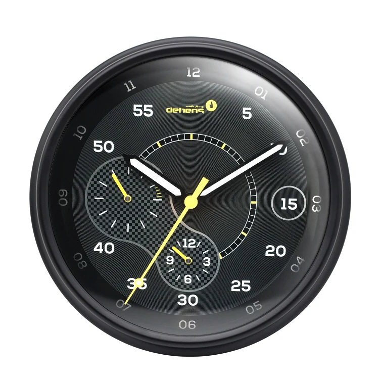 Deheng 13 inch  wholesale decorative wall clock luxury wrist watch wall clock with thermometer