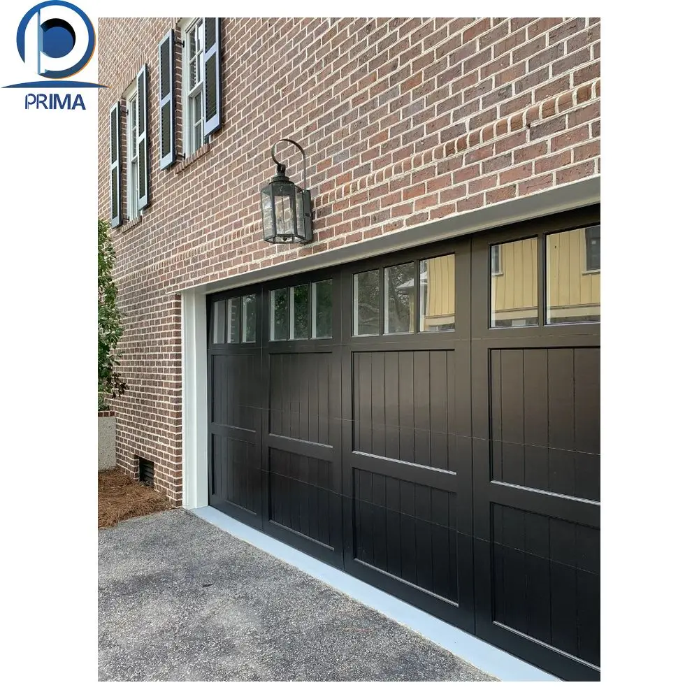 PRIMA Customized Roll-Up Garage Door Insulated Automatic Wooden Glass Garage Door With High Standard