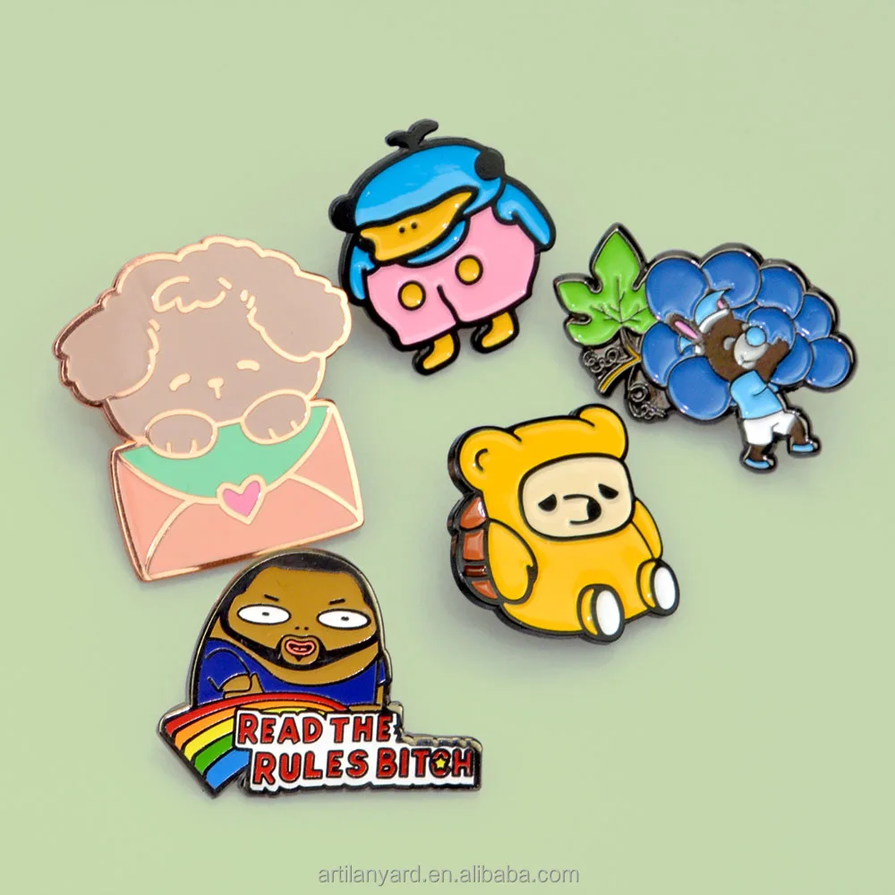 Locking Pin Back Brooch Lapel Pin Badge Butterfly Bee Hard Soft Enamel Lapel Pin Crafts Gift Custom