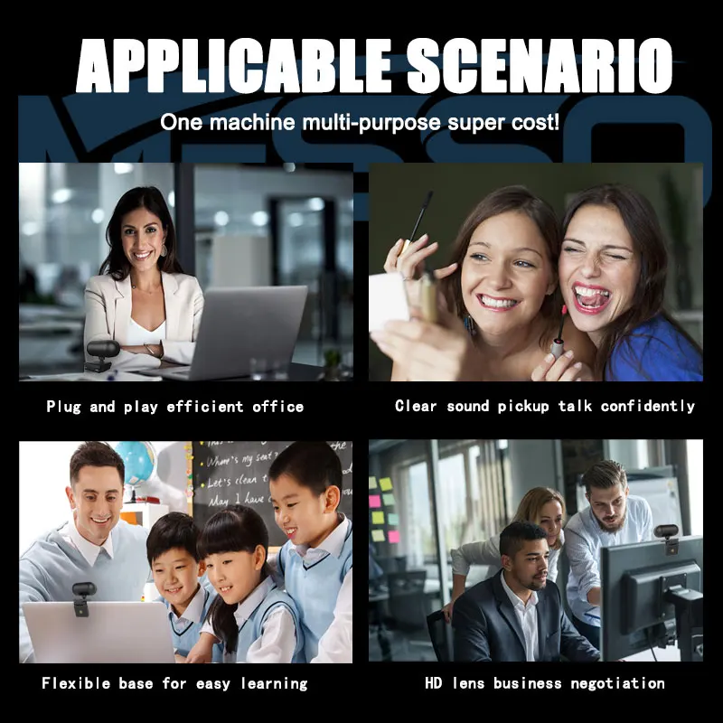 2K Auto 1080P 2K HD Webcamwebcam 1080p with Built-in HD Microphoneusb cameraDesktop or Laptop Smart TV Webcamusb camara web cam