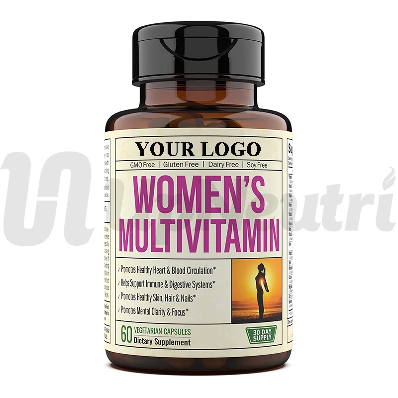 Multivitamin Capsules to Provide Daily Energy for Women Customized label