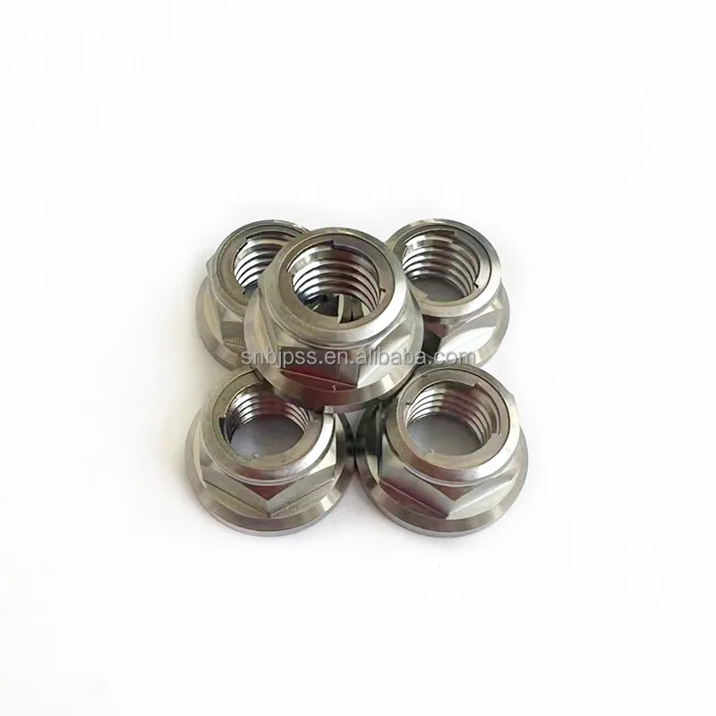 5/16-24  Titanium  hex  flange locking nuts