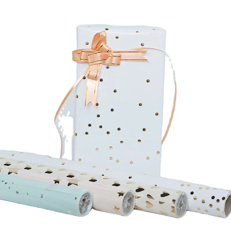 OEM Factory Wrapping Tissue Paper Hot Foil Stamping Wrapping Paper Bouquet