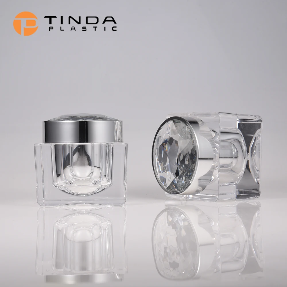50g  luxury face cream jars Double Deck Plastie Acrylic Cream Jar for eye cream