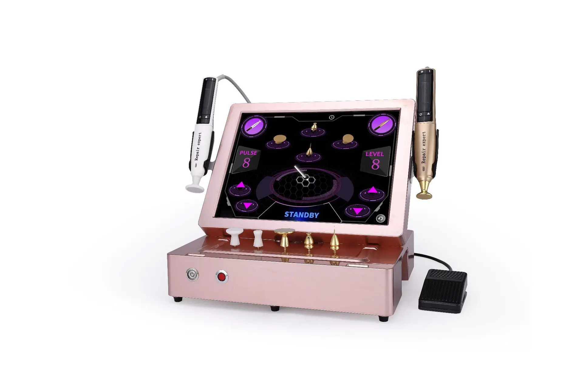 2 In 1 High Frequency Pen Skin Tightening / Jet Facial Lift Wrinkle Removal Mole Ozone Machine