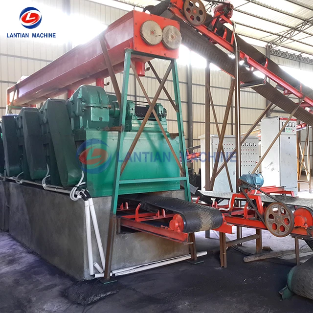 Fluorgypsum plant ash silicon carbide ball press machine double rollers briquette ball maker machine