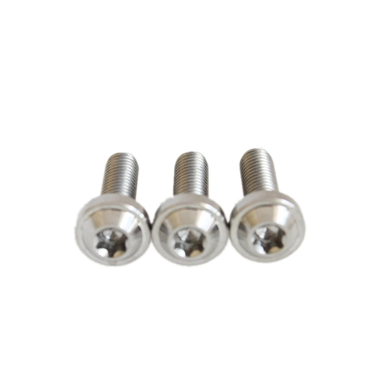 High strength custom M5 torx socket round head GR5 TC4 Ti-6al-4v titanium bolts titanium screws for motorcycle