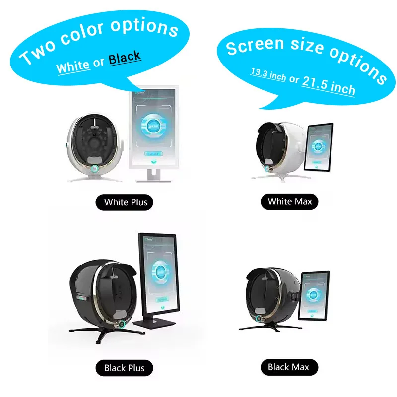 2024 new smart face scanner 3d skin moisture analyzer analysis machine professional facial skin analyse analyzer detector