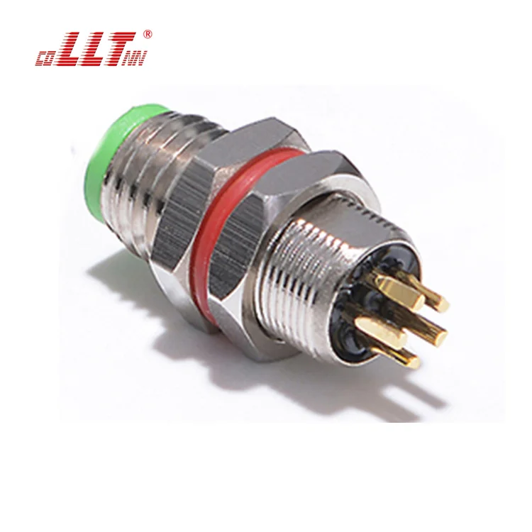 LLT M8 110V 5A outdoor IP67 2 3 4 5 pin panel mount waterproof connector male female