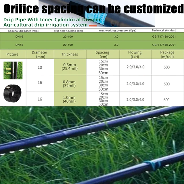Drip irrigation system full container export drip pipe 16mm plastic irrigation pipe for other watering irrigation