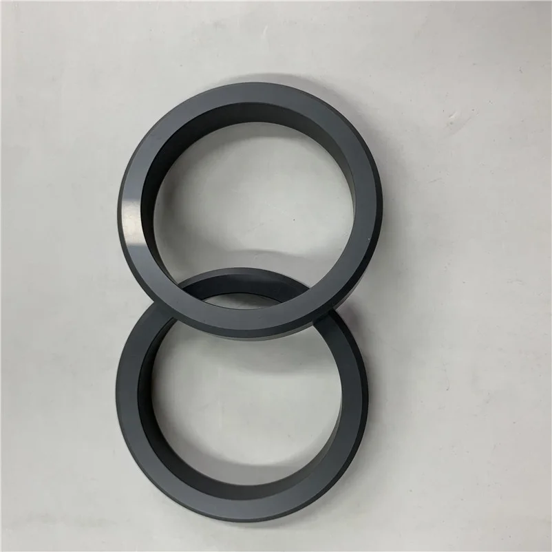 High strength pressureless sintering polished ssic ceramic seal ring laser drilling silicon carbide sic ring for pump