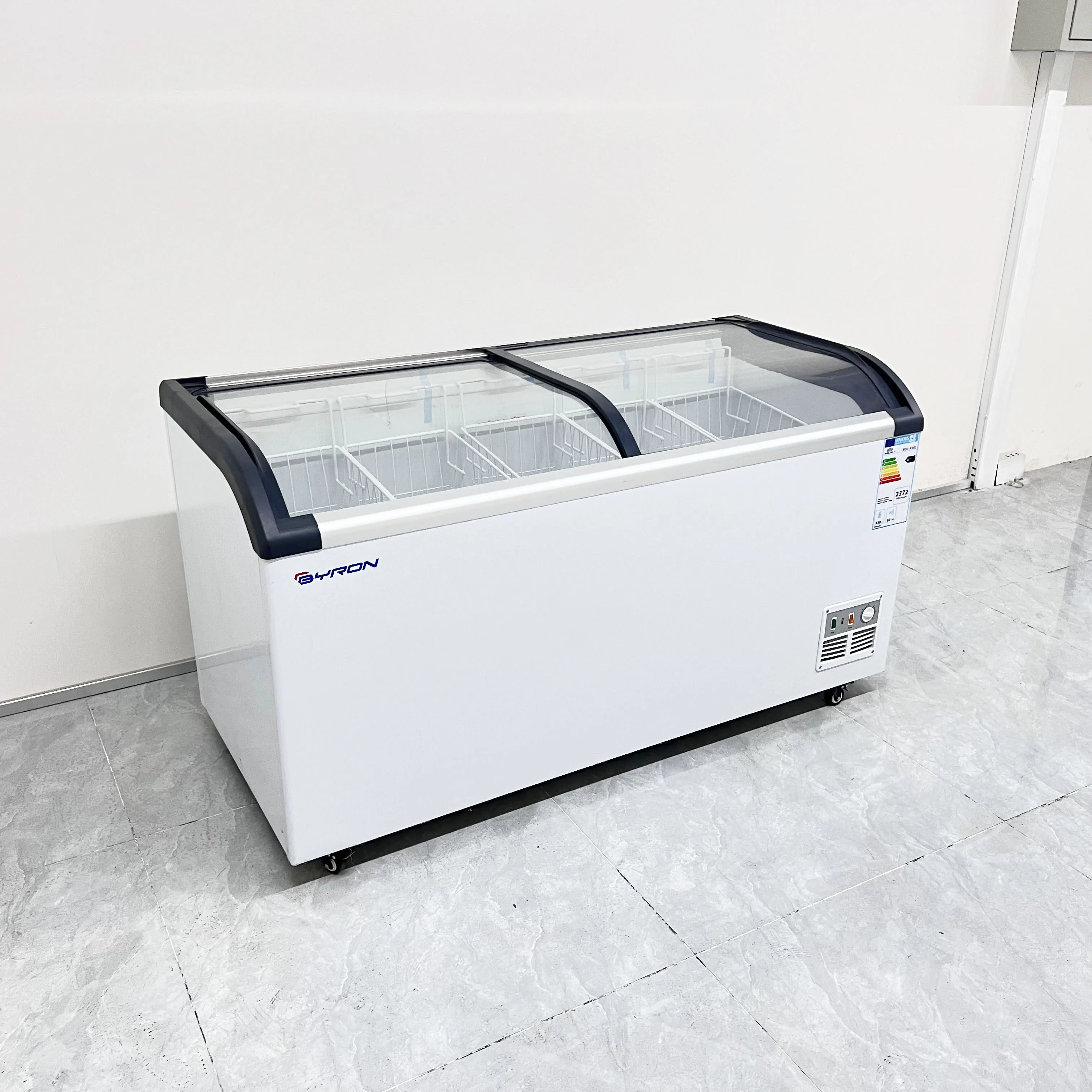 High Quality Durable Using Various Supermarket Shop Commercial Sliding Glass Door Ice Cream Refrigerator Display Freezer