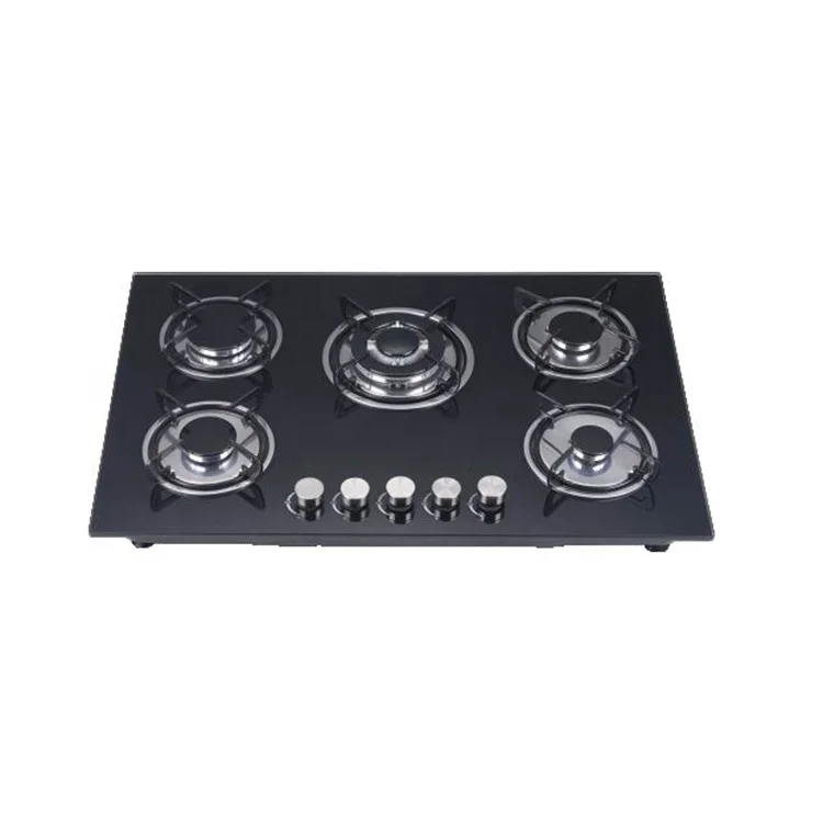 Wholesale Best Flame Hob Built-in Large 5 Burner Cooker Gas Stove With Glass Top
