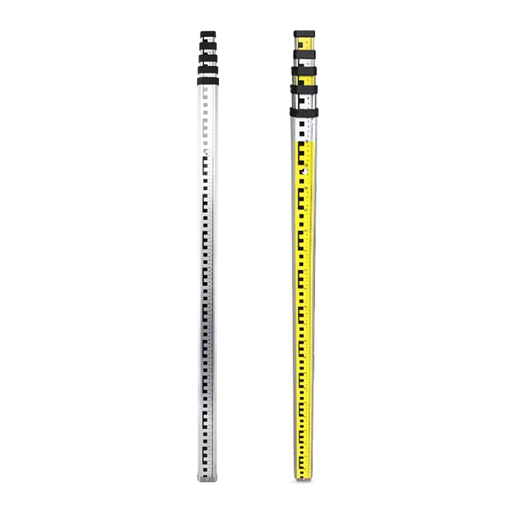 5m Aluminium Level Staff Levelling Survey rod for leveling instrument