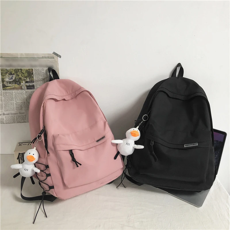 Personalized Large capacity simple leisure Japanese travel junior high school students backpacks Lightweight Nylon Schoolbag