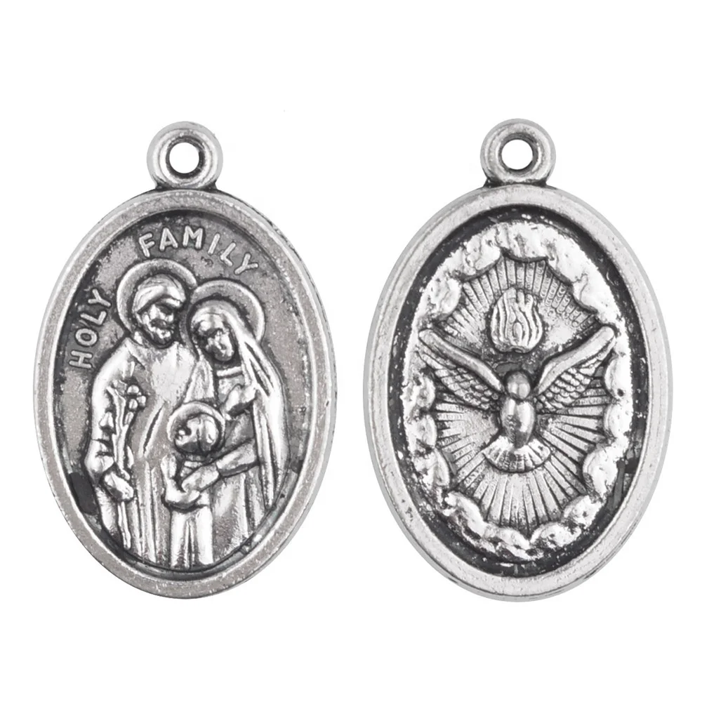 Religious Catholic Saints Medal Jesus Benedict Guardian Angel St Michael Holy Family  Metal  Charm  Pendant 25*16mm
