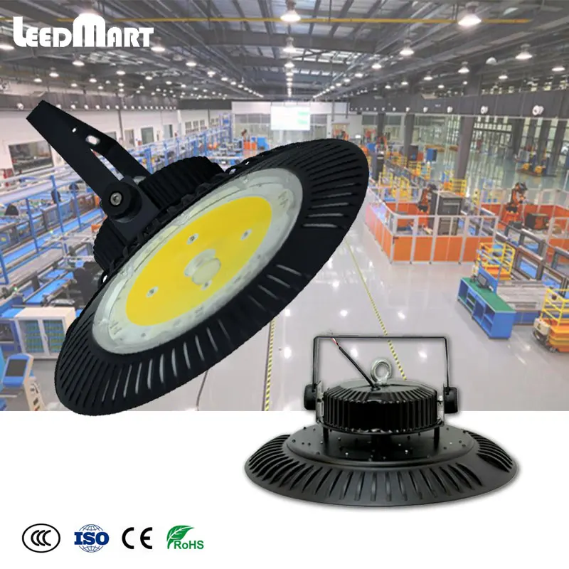OEM Factory  Led UFO 100W 150W 200W Industrial Lighting Highbay Lamp Fixture Warehouse Garage flood light