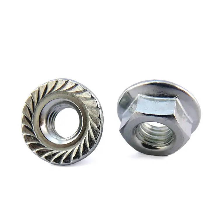 Fastener Custom Wholesale Hexagon Insert Carbon Steel Stainless Steel 304 m2 m4 m8 m10 m12 Hex Nylon Lock Hex Flange Nut