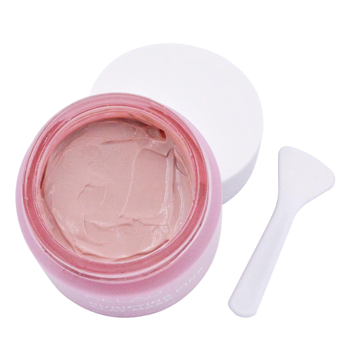 Beauty face pink clay mask bulk private label miya skin care bentonite powder rose new with brush 250g dry organic packaging