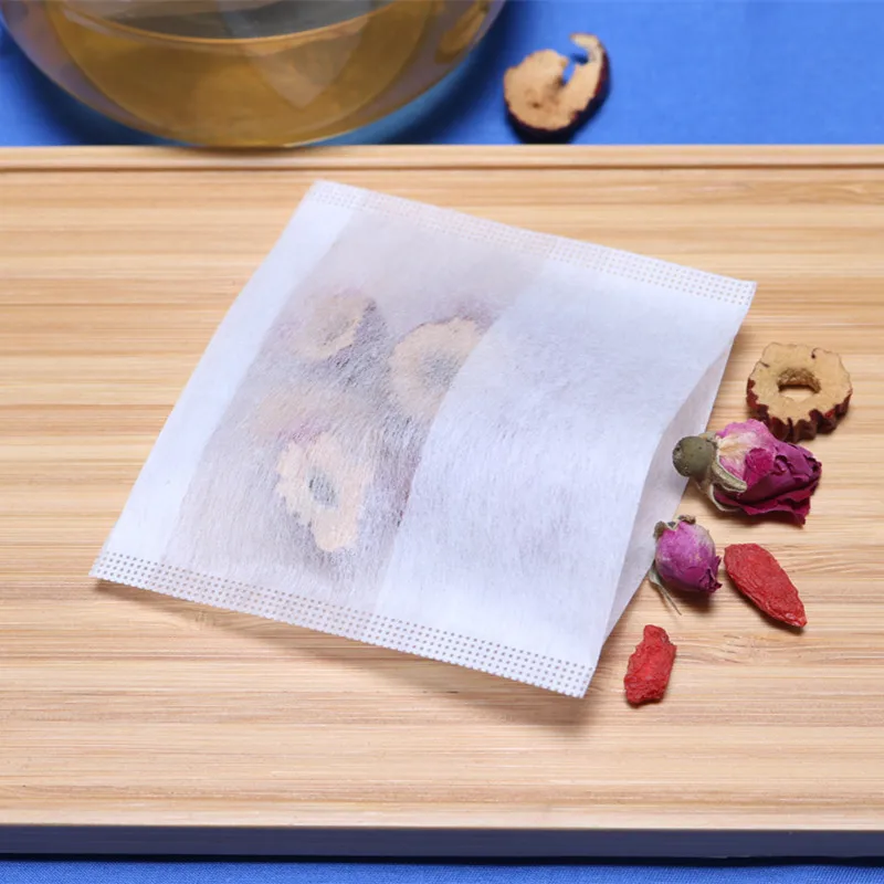 Factory Hot Sale Biodegradable Non-woven Fiber Reflexed Teabags Folding Corn Fiber Tea Bag 7*9cm Tea Filter Bag