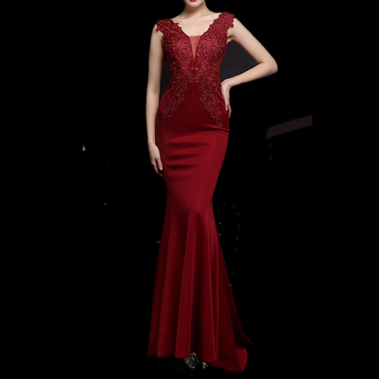 Customized High Quality Brides Maid White Lace Wedding Dresses