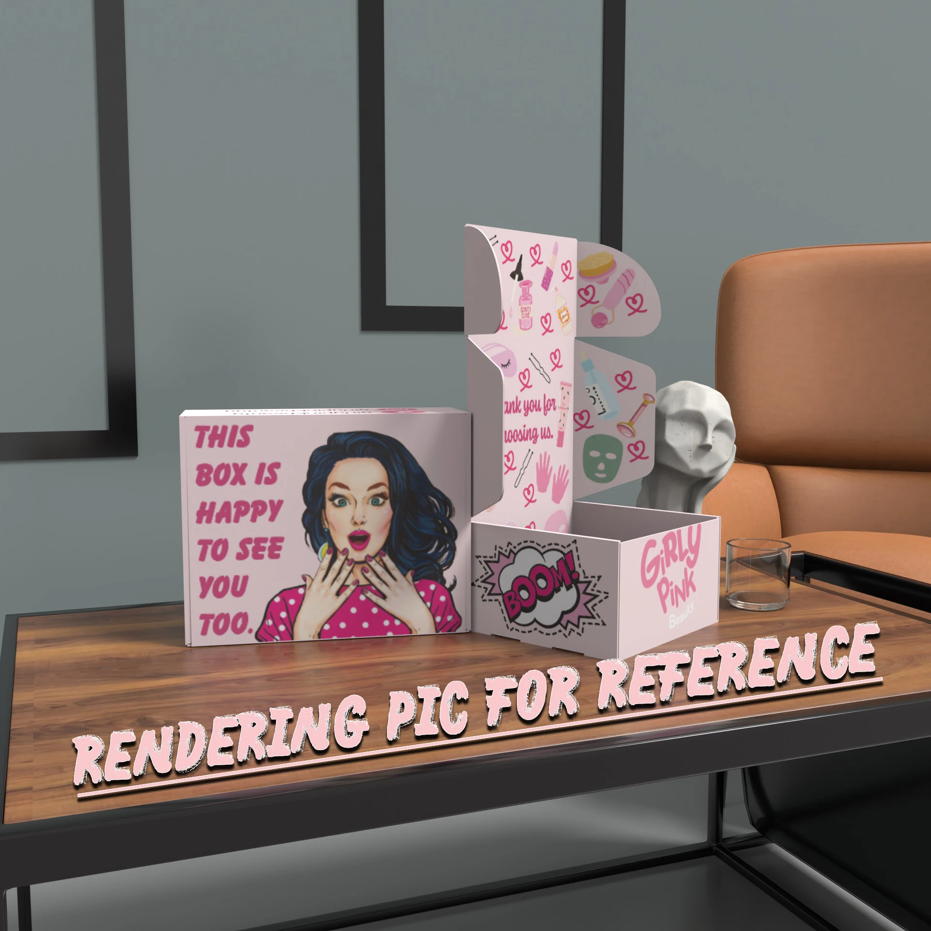 Wholesale Custom Favour Trinket Boxes Wedding Invitation Camping Party Blister Pack Paper Box