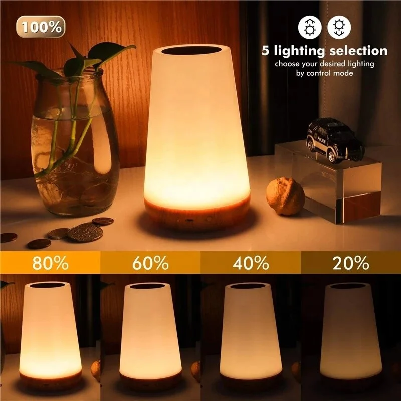 Smart Modern RGB Bedrooms Living Rooms Cordless Rechargeable LED Table Lamp Night Lights Luxury