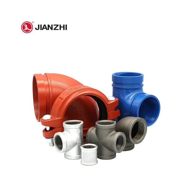 JIANZHI ductile iron grooved flange adapter di grooved pipe fitting grooved pipe coupling