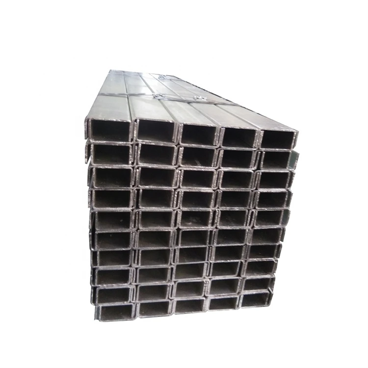 Q235/SS400 50-400mm cold formed steel profile channel U / C section shaped steel channels purlins price
