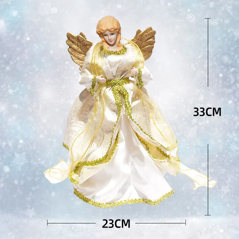 Hot Selling 2022 New Style Christmas Tree Topper Angel With Led Lighted