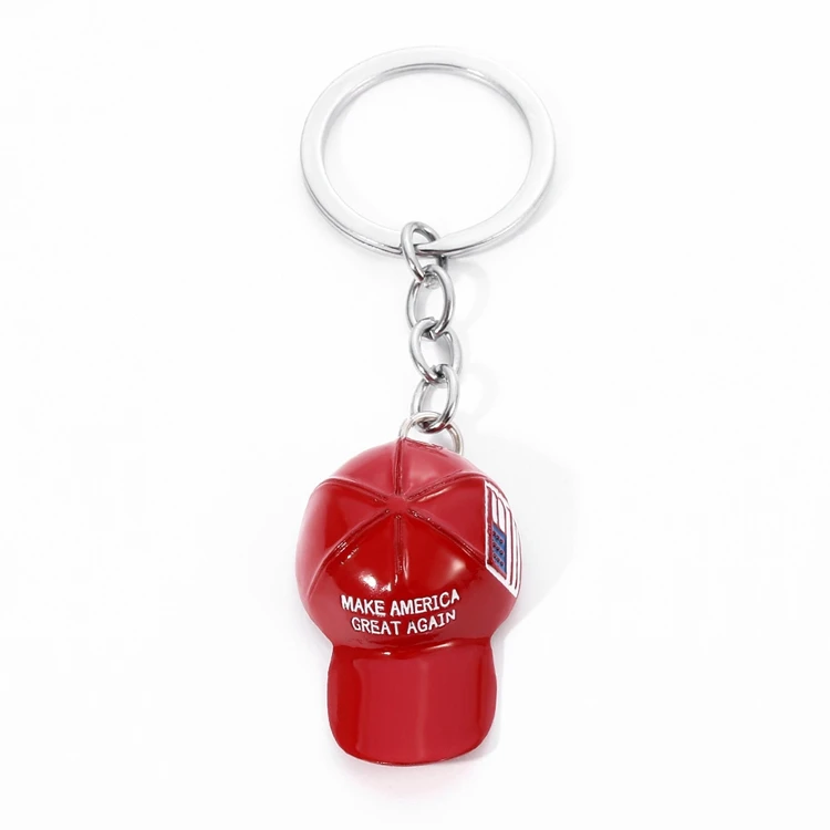 2024 Election President Hat Keychain Make America Great Again Red Caps MAGA Hats Keychain