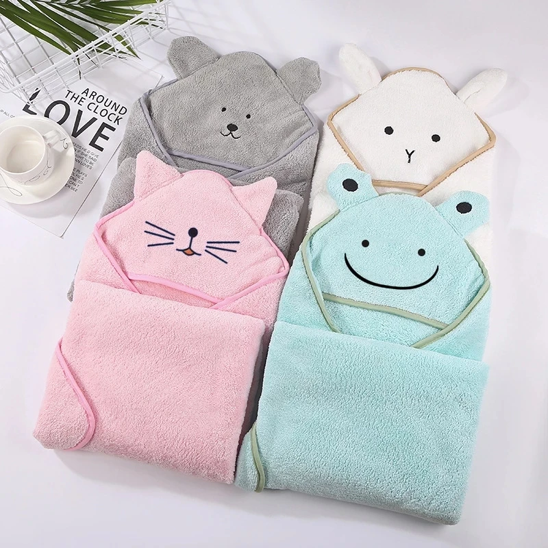 Hot Selling Bathroom 100% Cotton Soft Towels Toddler Baby Bath Hooded Towel