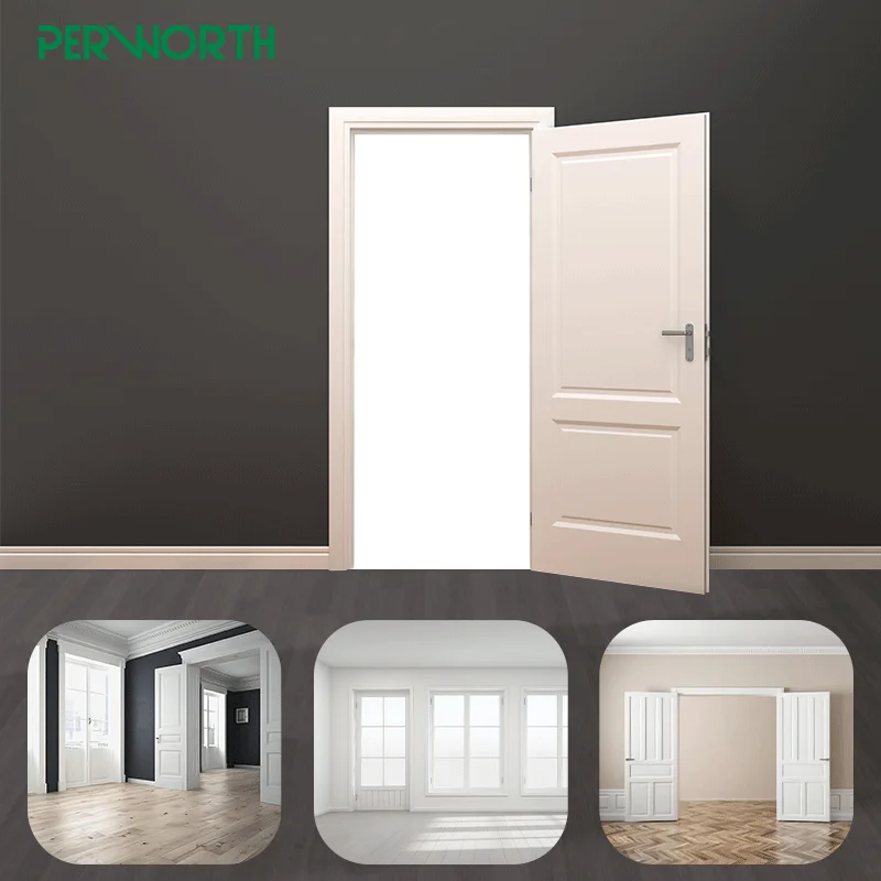 white Primed finger joint LVL wood flat door jamb with a single Lock mdf moulding