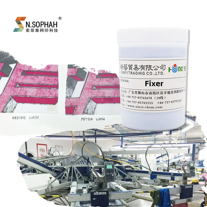 High Quality Wholesale Cross-linking Adhesive Water Based Screen Printing Fixer