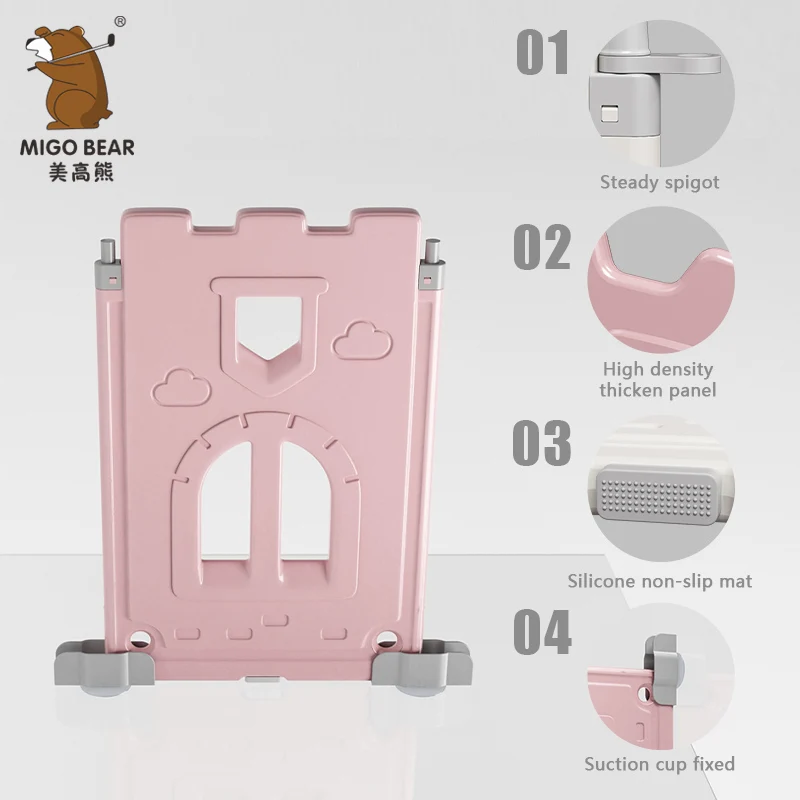 Kids safety game fence baby indoor portable plastic baby playpen slide