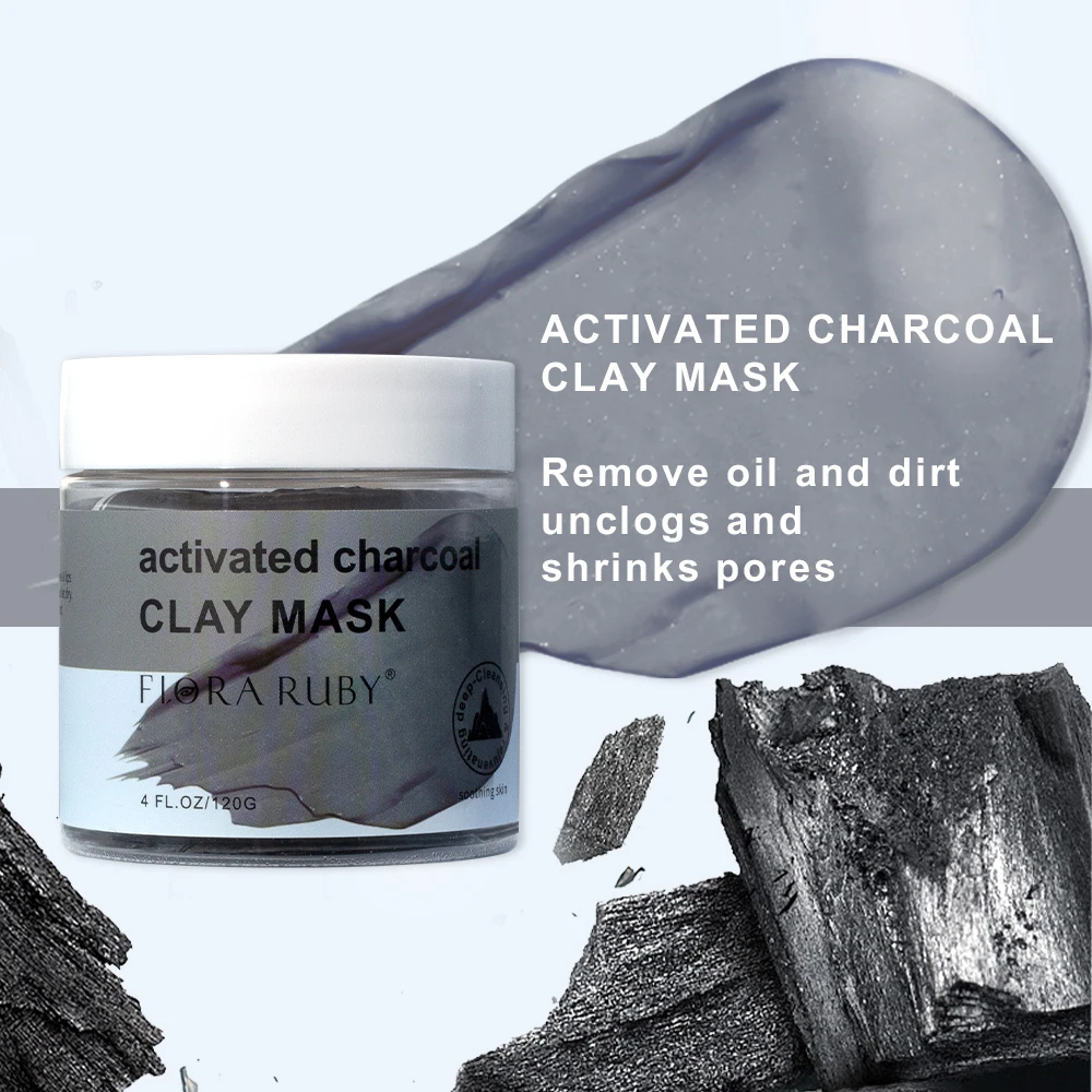 New 100% Natural Private Label OEM ODM  Beauty Facial Clay Mask Whitening Exfoliating Activated Charcoal facial mask