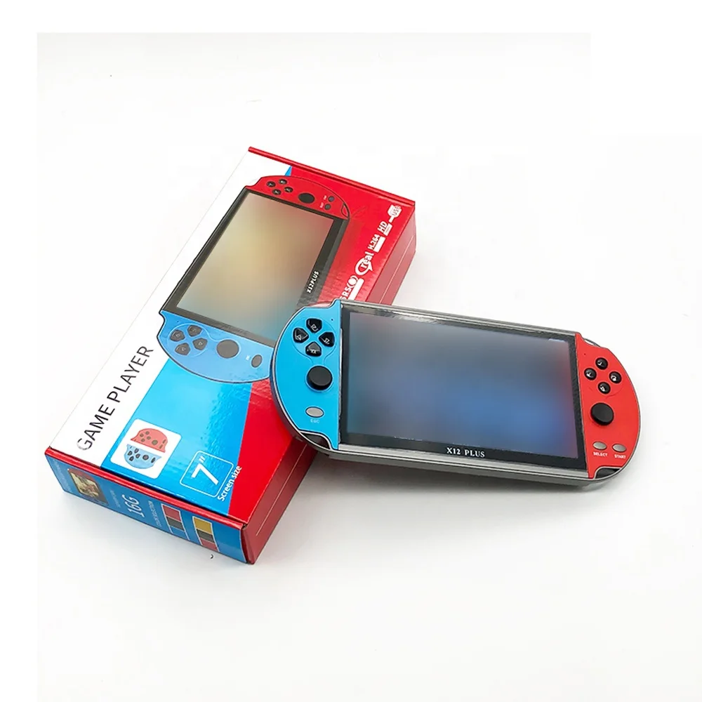 Hot Selling Support TF card X12 Plus Handheld Game Player Retro Games Video Retro Game Console 7.0 Inch Big LED Screen Player