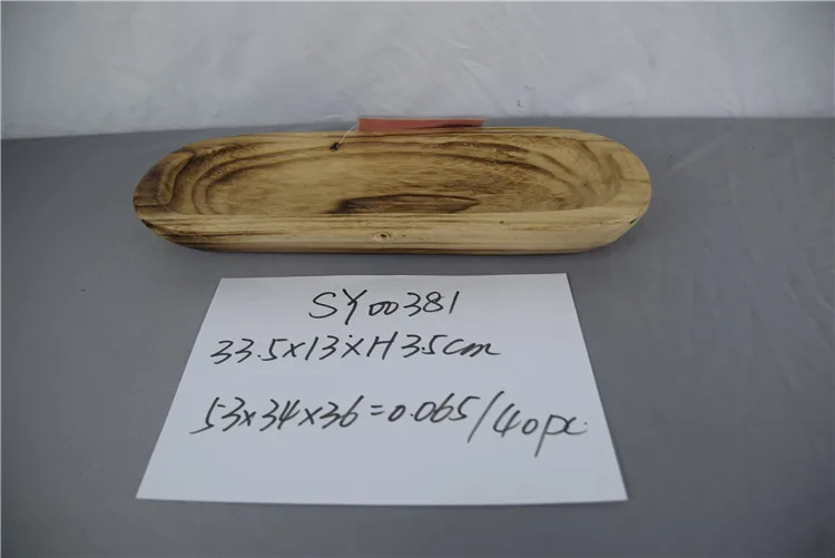 
2020 Artistic paulownia wooden oval planter 