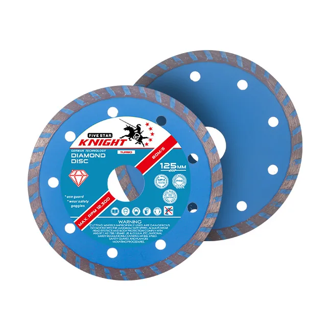 Knight 5' 125mm Cutting Roofing Tiles Turbo Diamond Blades without water