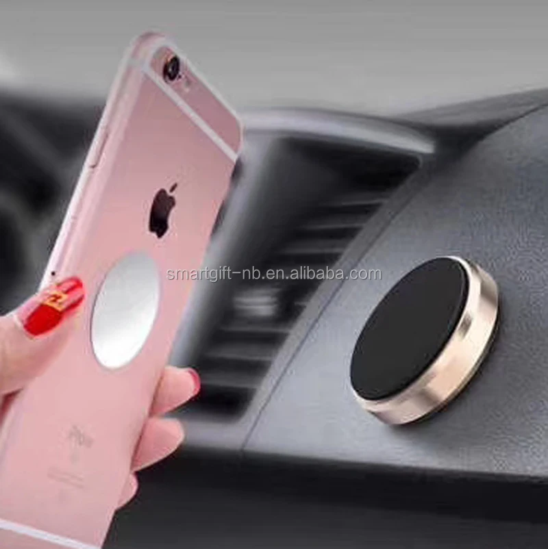 Universal flat stick car mount 360 rotating magnetic mobile phone holder