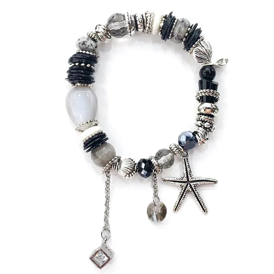 Suyan Jewelry Factory Price  Custom Charm Bracelet Blue Murano & Glass Beads Bracelet good luck charm bracelet For Women