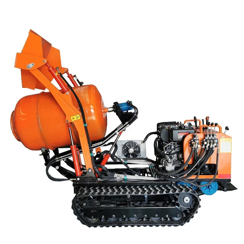 With hopper 300L 400L 800L Concrete Tank Truck Crawler-type