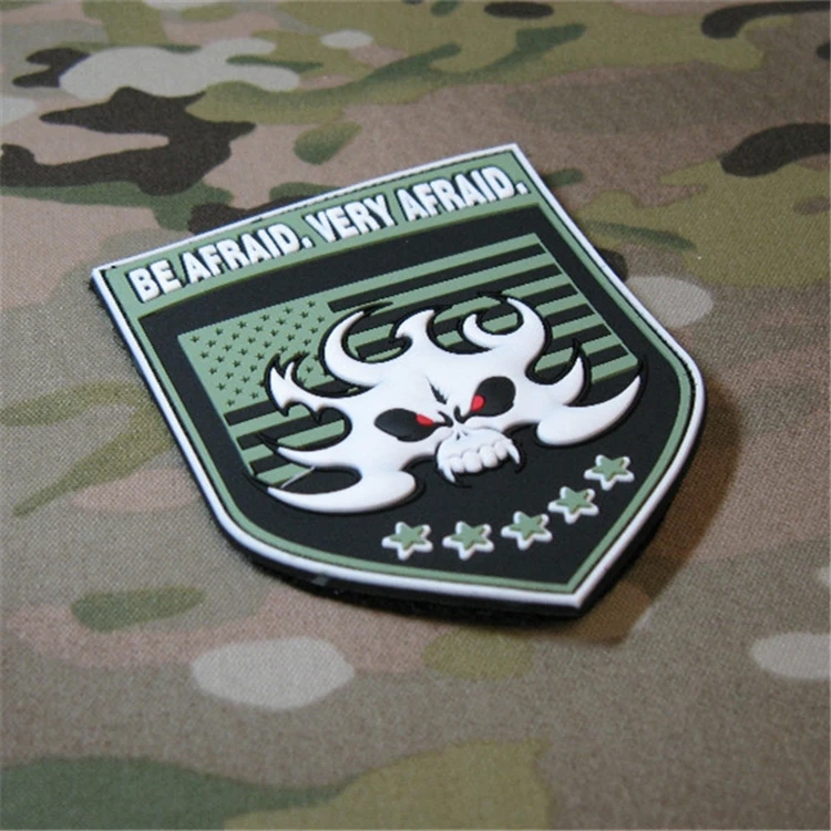 3D Textured Logo Soft  Pvc Patch Garment Clothing Embossed Brand Logo Badge 2D 3D PVC Rubber Patch With Hook And Loop