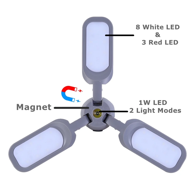 USB Rechargeable solar power collapsible LED Clover lantern red warning emergency light outdoor camping hiking  romantic lamp