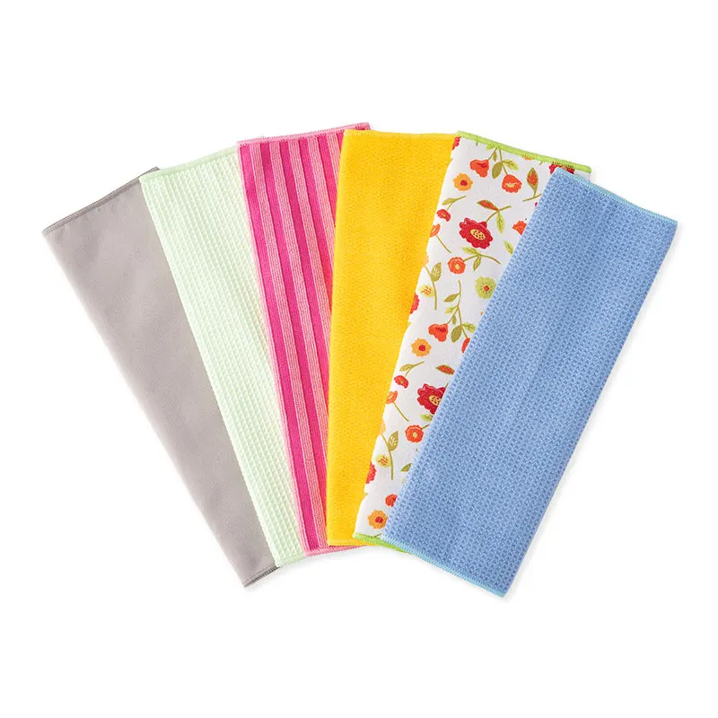 Industrial Mixed Color Sublimation Absorbent Microfibre Dish Towel Cotton Wiping Car Washing Floor Kitchen Rags