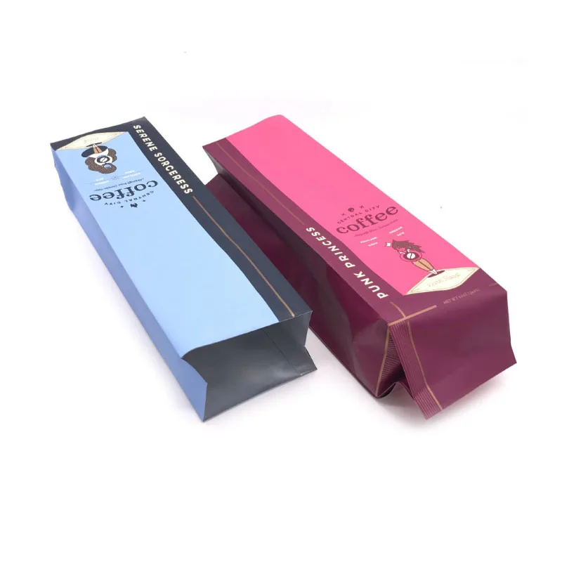 Laminated Plastic 250G-500G-1Kg Espresso/Cafe Packing Custom Print Flat Bottom No Valve Coffee Packaging Bag