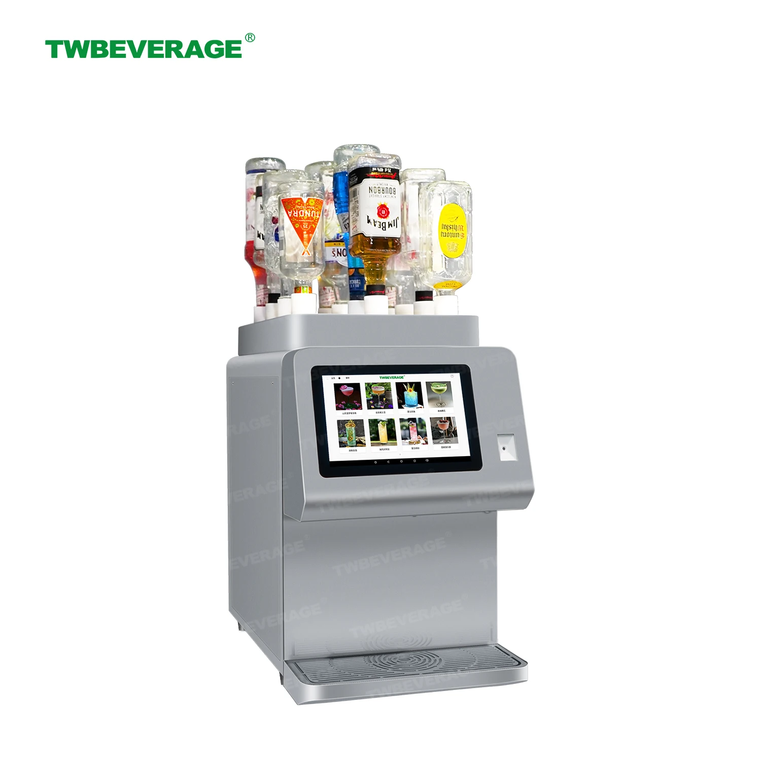 smart cocktail bar dispenser for home and commercial oxygen-alcohol blend automatic fruit juice dispensers