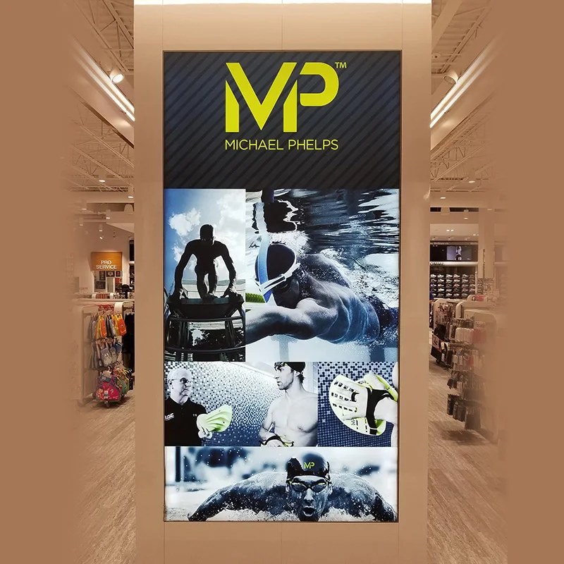 new product ideas 2022 luxury display advertising guangzhou frame aluminium fabric dynamic textile light box photography